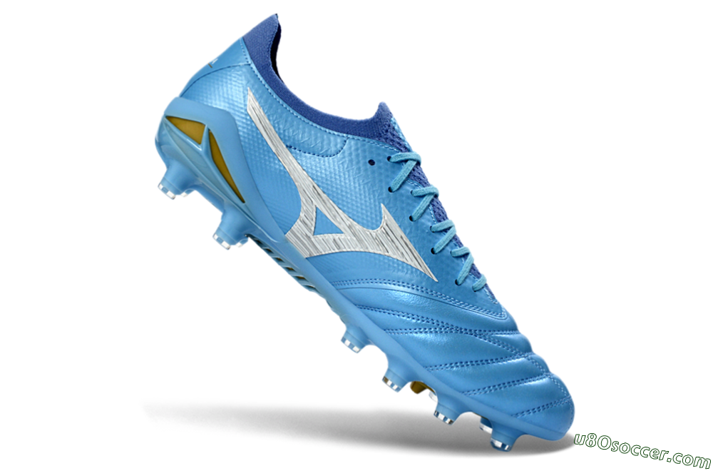 Mizuno Morelia Neo 4 FG Firm Ground Soccer Cleats - Blue/Sky Blue/Sunny Yellow 4