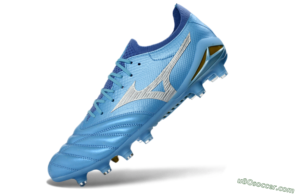 Mizuno Morelia Neo 4 FG Firm Ground Soccer Cleats - Blue/Sky Blue/Sunny Yellow 5