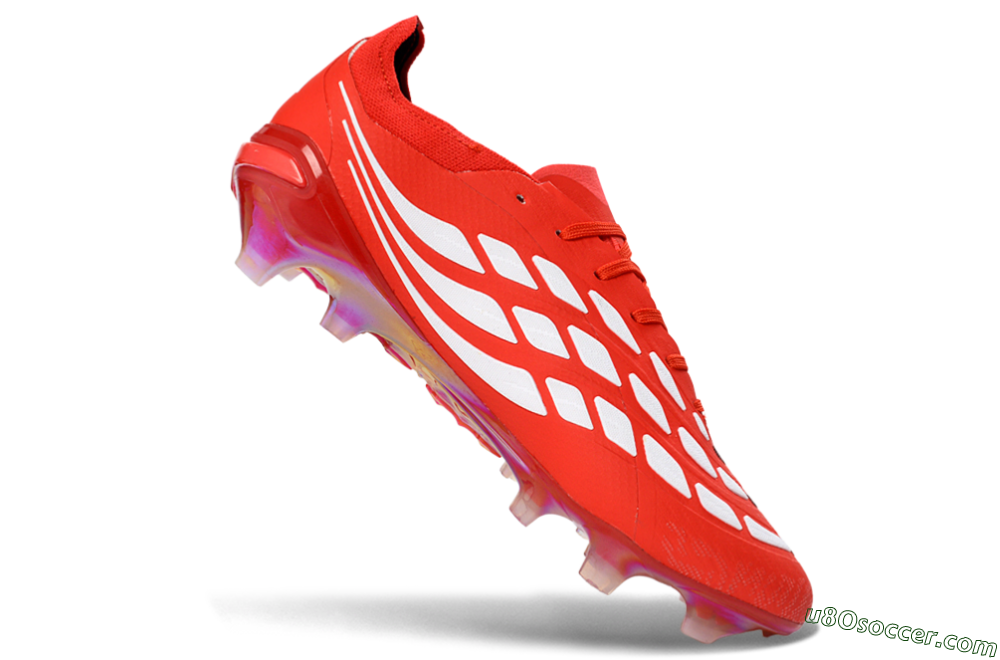 Adidas Predator 26 Elite FG Firm Ground Soccer Cleats - Red/Bright Flame/Fiery Orange 4