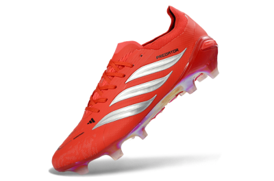 Adidas Predator 26 Elite FG Firm Ground Soccer Cleats - Red/Bright Flame/Fiery Orange