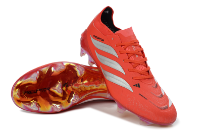 Adidas Predator 26 Elite FG Firm Ground Soccer Cleats - Red/Bright Flame/Fiery Orange