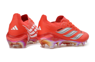 Adidas Predator 26 Elite FG Firm Ground Soccer Cleats - Red/Bright Flame/Fiery Orange