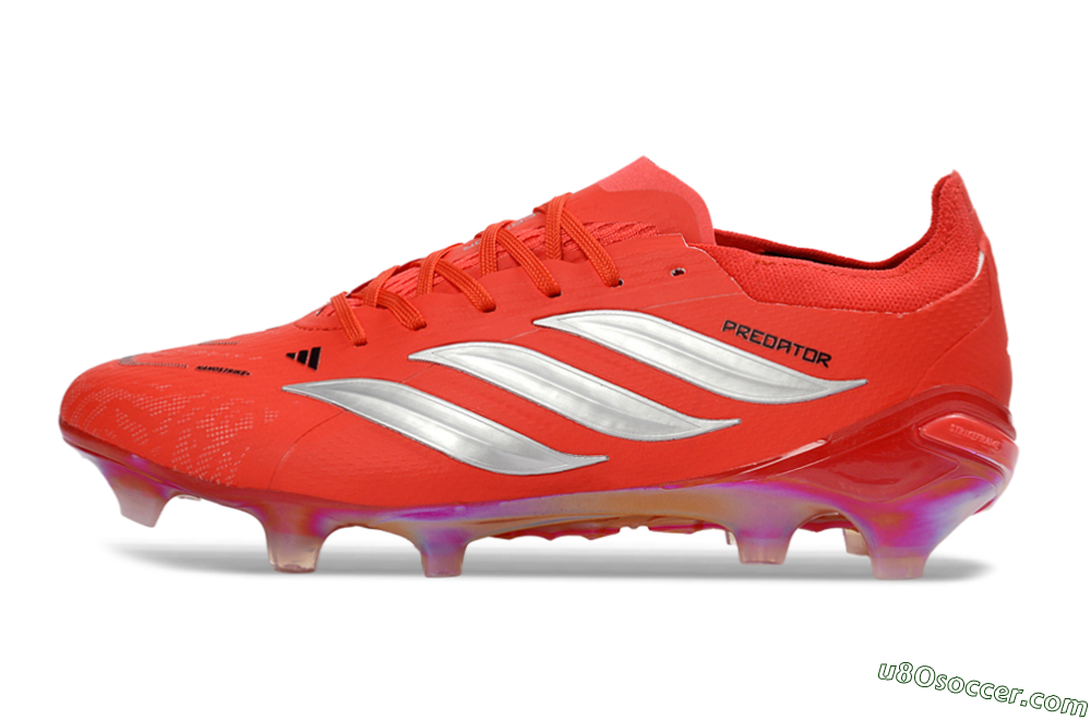 Adidas Predator 26 Elite FG Firm Ground Soccer Cleats - Red/Bright Flame/Fiery Orange 2