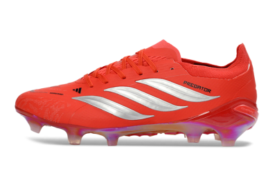 Adidas Predator 26 Elite FG Firm Ground Soccer Cleats - Red/Bright Flame/Fiery Orange