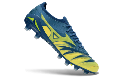 Mizuno Morelia Neo 4 FG Firm Ground Soccer Cleats - Blue/Electric Yellow/Night Sky