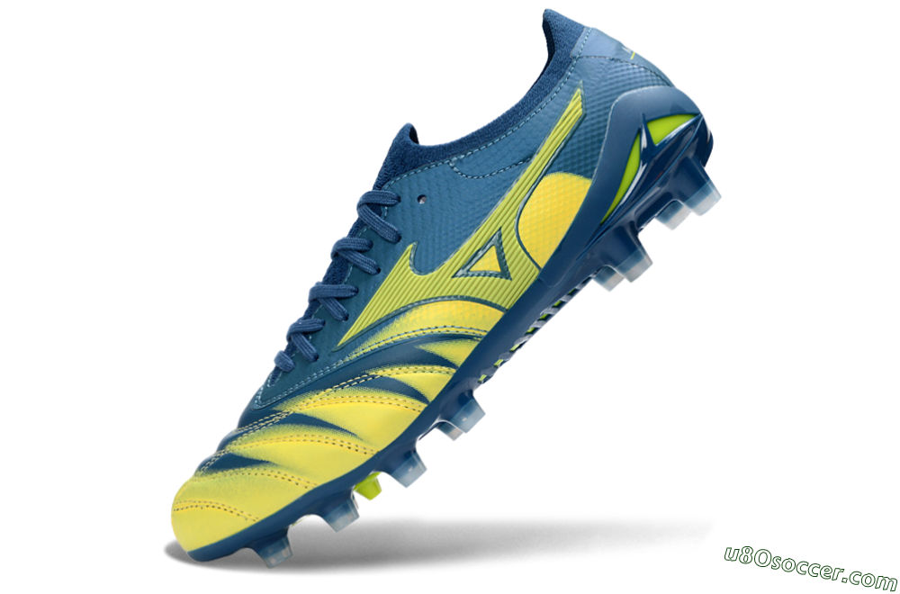 Mizuno Morelia Neo 4 FG Firm Ground Soccer Cleats - Blue/Electric Yellow/Night Sky 5