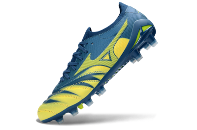 Mizuno Morelia Neo 4 FG Firm Ground Soccer Cleats - Blue/Electric Yellow/Night Sky