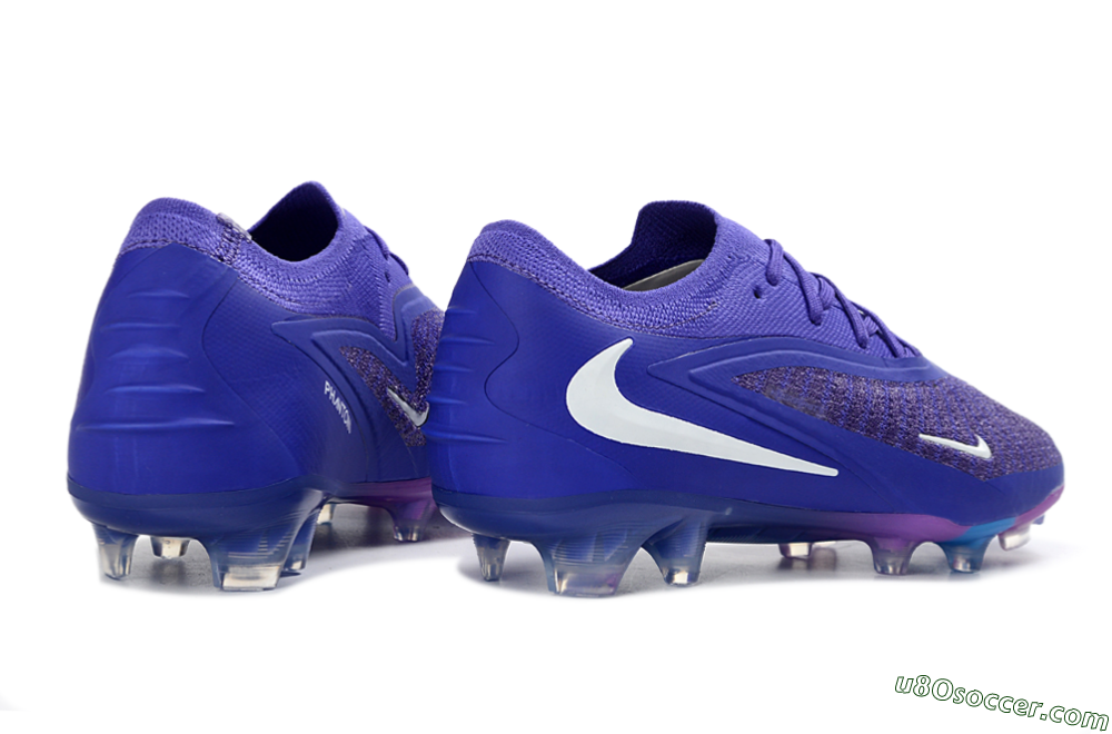 Nike Phantom 6 Elite Low FG Firm Ground Soccer Cleats - Purple/Royal Purple/Electric Blue 6