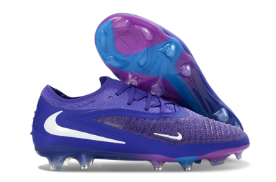Nike Phantom 6 Elite Low FG Firm Ground Soccer Cleats - Purple/Royal Purple/Electric Blue