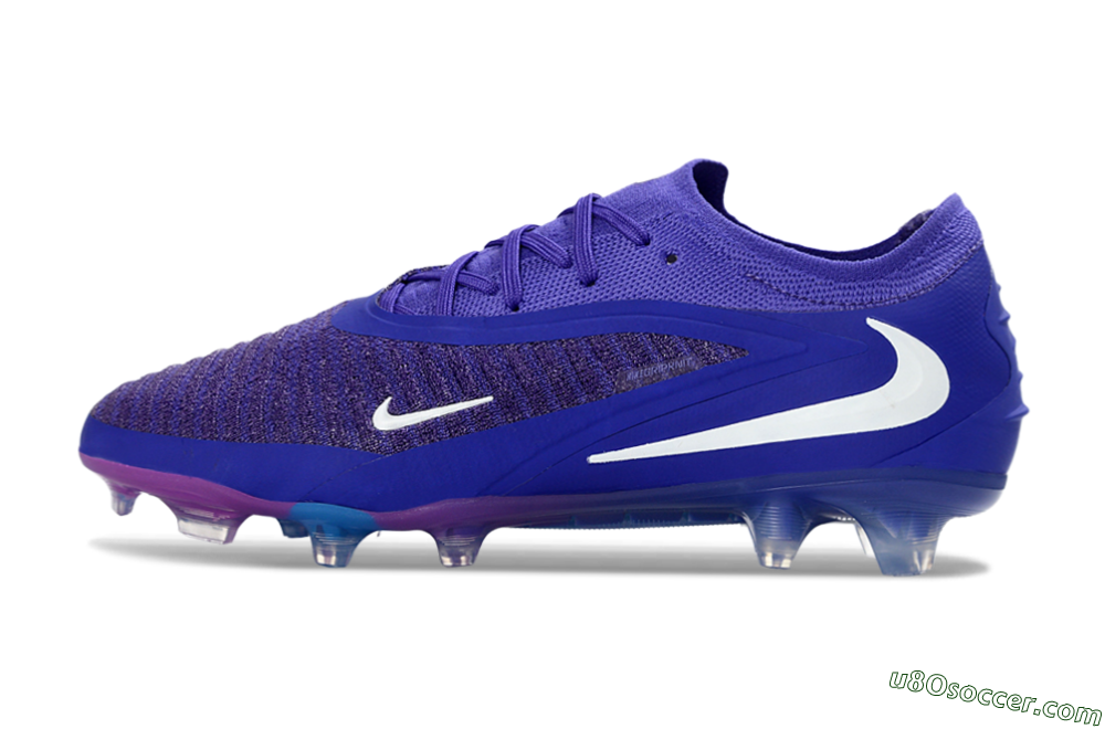 Nike Phantom 6 Elite Low FG Firm Ground Soccer Cleats - Purple/Royal Purple/Electric Blue 2