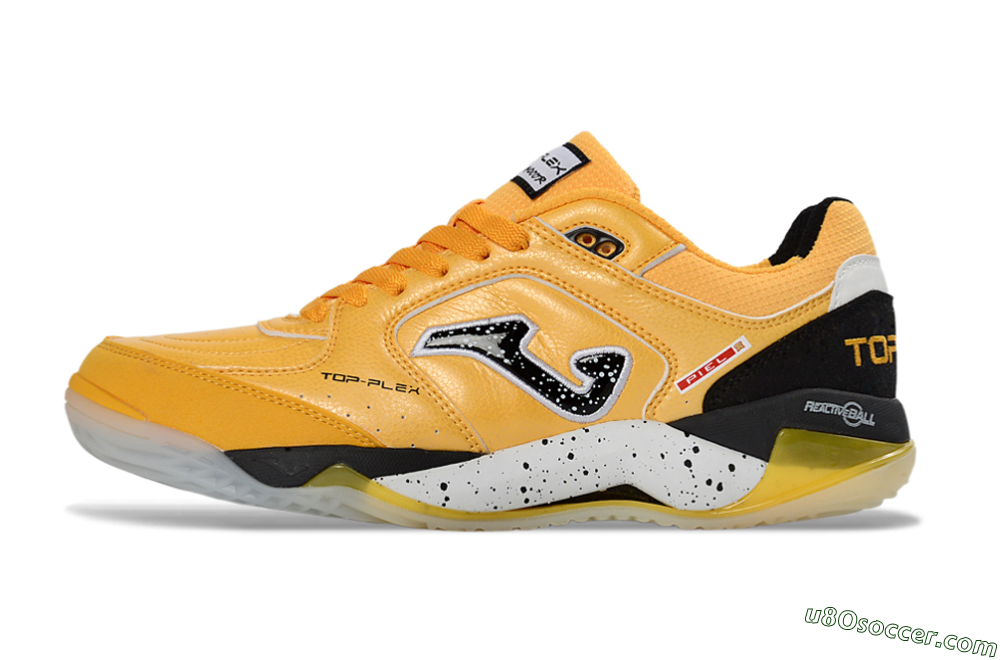 Joma Top Flex IC Indoor & Futsal Soccer Shoes - Yellow/Bright Lemon/Sleek Black 2