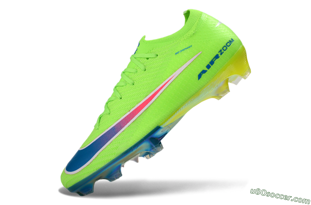 Nike Air Zoom Mercurial Vapor 16 Elite FG Firm Ground Soccer Cleats - Green/Electric Lime/Deep Blue 5