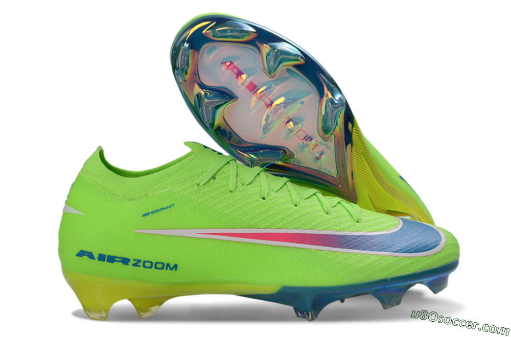 Nike Air Zoom Mercurial Vapor 16 Elite FG Firm Ground Soccer Cleats - Green/Electric Lime/Deep Blue 1