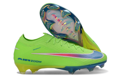 Nike Air Zoom Mercurial Vapor 16 Elite FG Firm Ground Soccer Cleats - Green/Electric Lime/Deep Blue