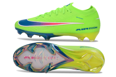 Nike Air Zoom Mercurial Vapor 16 Elite FG Firm Ground Soccer Cleats - Green/Electric Lime/Deep Blue