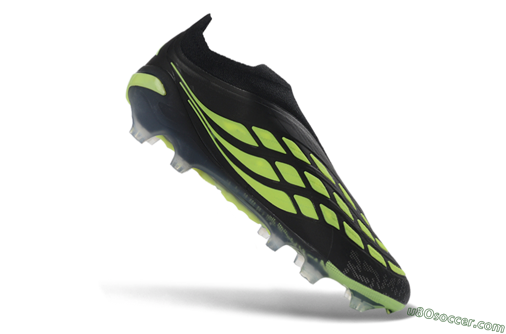 Adidas Predator 26 Elite Laceless FG Firm Ground Soccer Cleats - Black/Lime Green/White 4