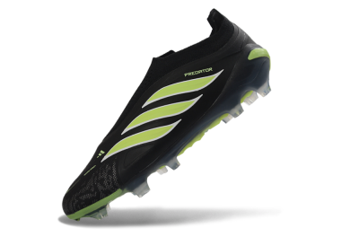 Adidas Predator 26 Elite Laceless FG Firm Ground Soccer Cleats - Black/Lime Green/White
