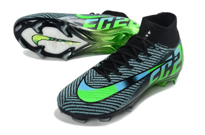 EAFC x Nike Air Zoom Mercurial Superfly 10 Elite FG Firm Ground Soccer Cleats - Black/Neon Green/Blue Shade