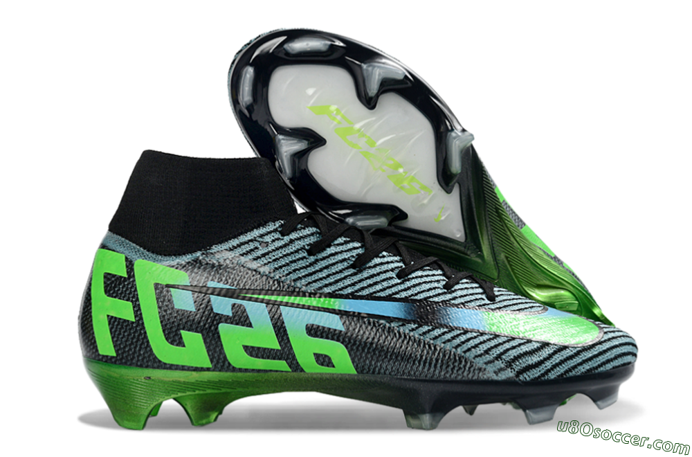 EAFC x Nike Air Zoom Mercurial Superfly 10 Elite FG Firm Ground Soccer Cleats - Black/Neon Green/Blue Shade 1
