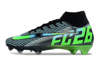 EAFC x Nike Air Zoom Mercurial Superfly 10 Elite FG Firm Ground Soccer Cleats - Black/Neon Green/Blue Shade