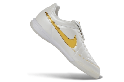 Nike Tiempo Legend SE IC Indoor & Futsal Soccer Shoes - White/Metallic Gold/Classic White
