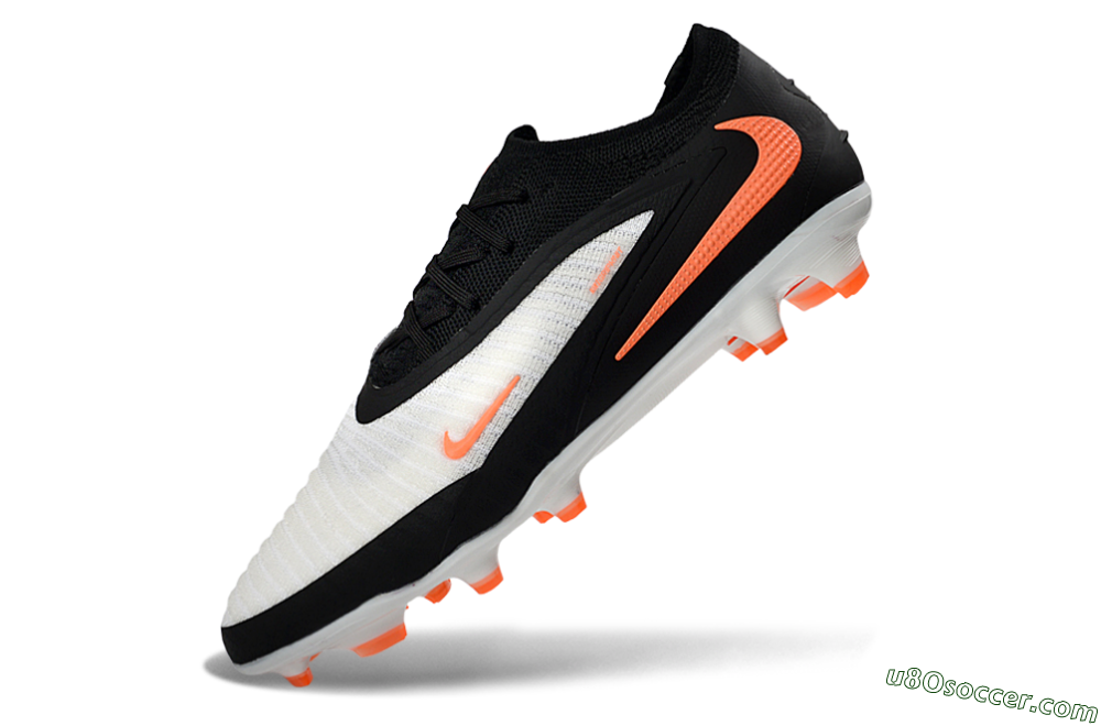 Nike Phantom 6 Elite Low FG Firm Ground Soccer Cleats - Black/Bright Orange/White 5