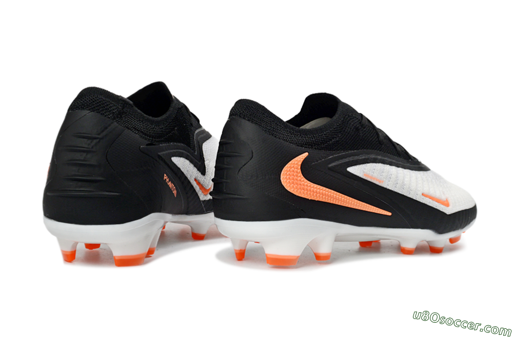 Nike Phantom 6 Elite Low FG Firm Ground Soccer Cleats - Black/Bright Orange/White 6