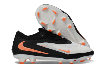 Nike Phantom 6 Elite Low FG Firm Ground Soccer Cleats - Black/Bright Orange/White