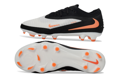 Nike Phantom 6 Elite Low FG Firm Ground Soccer Cleats - Black/Bright Orange/White