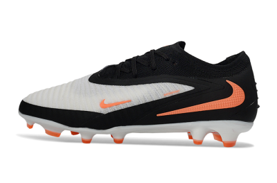 Nike Phantom 6 Elite Low FG Firm Ground Soccer Cleats - Black/Bright Orange/White