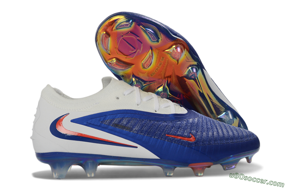 Nike Phantom 6 Elite Low FG Firm Ground Soccer Cleats - Blue/Electric Blue/Fiery Orange 1