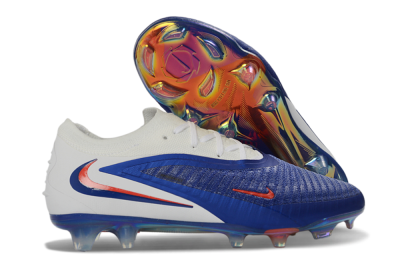 Nike Phantom 6 Elite Low FG Firm Ground Soccer Cleats - Blue/Electric Blue/Fiery Orange