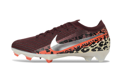 Nike Air Zoom Mercurial Vapor 16 Elite FG Firm Ground Soccer Cleats - Burgundy/Coral Red/Black Pattern