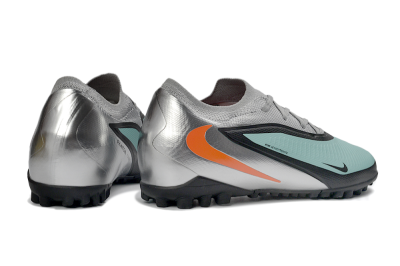 Nike Phantom 6 Elite Low TF Artificial Turf Soccer Shoes - Aqua/Coral Orange/Metallic Silver