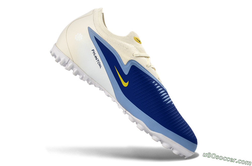 Nike Phantom 6 Elite Low TF Artificial Turf Soccer Shoes - Blue/Sky Blue/White 4