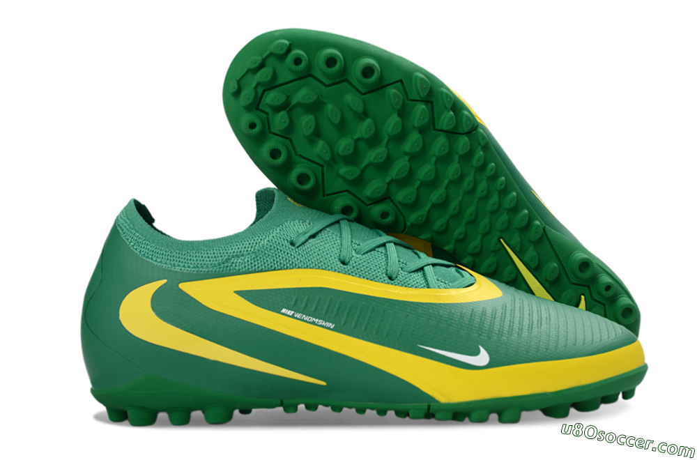 Nike Phantom 6 Elite Low TF Artificial Turf Soccer Shoes - Green/Lime Green/Sunshine Yellow 1