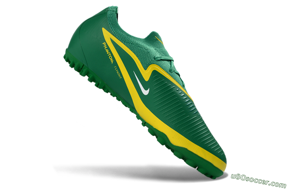 Nike Phantom 6 Elite Low TF Artificial Turf Soccer Shoes - Green/Lime Green/Sunshine Yellow 4