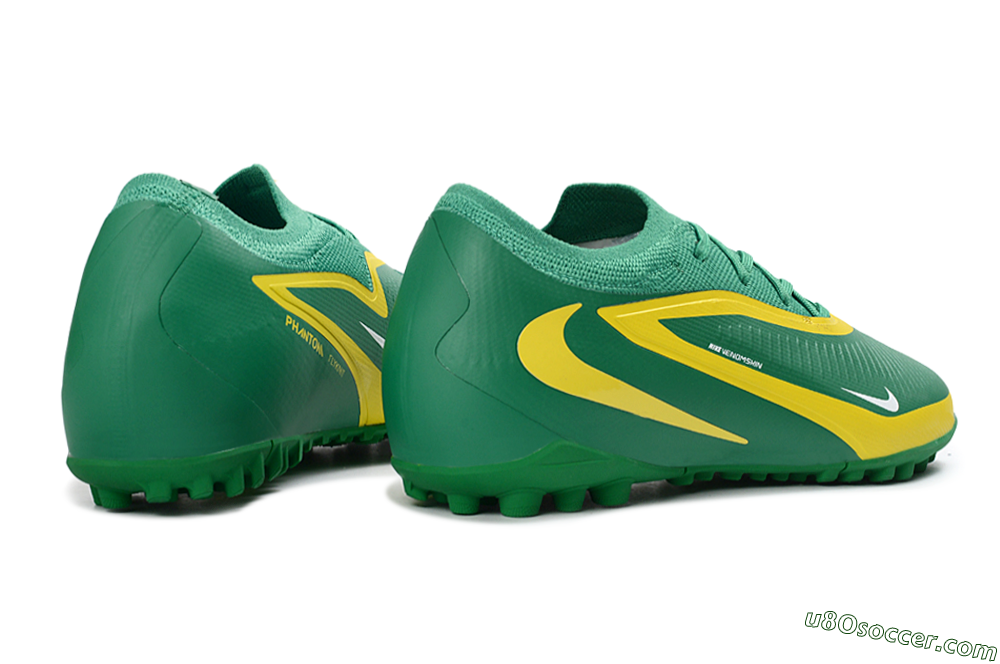 Nike Phantom 6 Elite Low TF Artificial Turf Soccer Shoes - Green/Lime Green/Sunshine Yellow 6