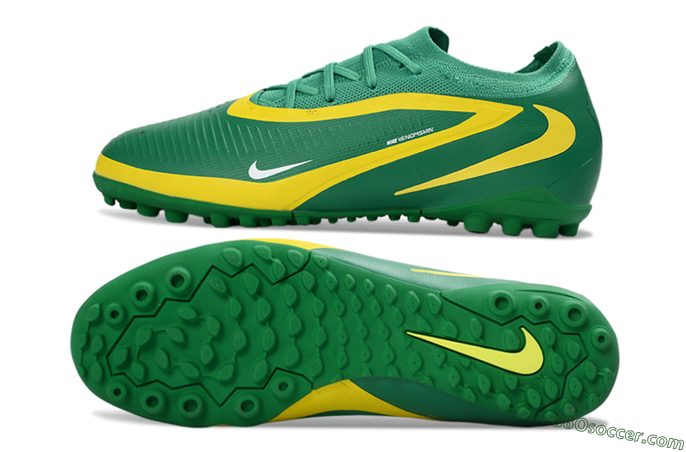 Nike Phantom 6 Elite Low TF Artificial Turf Soccer Shoes - Green/Lime Green/Sunshine Yellow 0