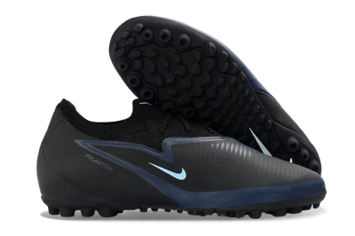 Nike Phantom 6 Elite Low TF Artificial Turf Soccer Shoes - Black/Navy Blue/Light Aqua