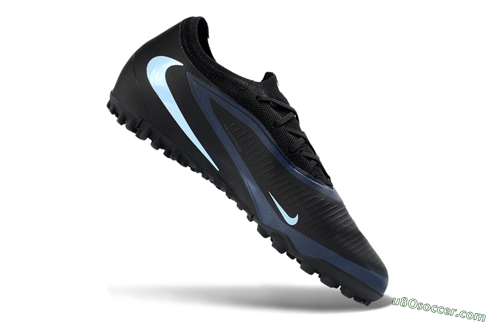 Nike Phantom 6 Elite Low TF Artificial Turf Soccer Shoes - Black/Navy Blue/Light Aqua 4