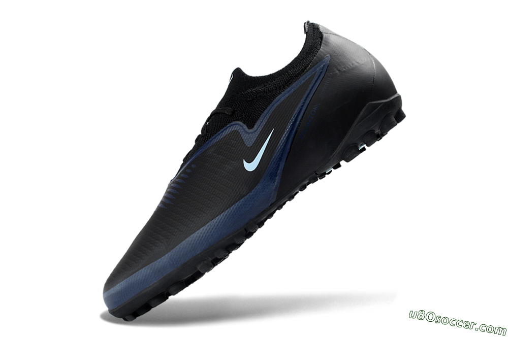 Nike Phantom 6 Elite Low TF Artificial Turf Soccer Shoes - Black/Navy Blue/Light Aqua 5