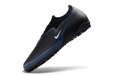 Nike Phantom 6 Elite Low TF Artificial Turf Soccer Shoes - Black/Navy Blue/Light Aqua