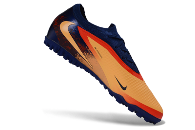 Nike Phantom 6 Elite Low TF Artificial Turf Soccer Shoes - Orange/Navy Blue/Crimson Red