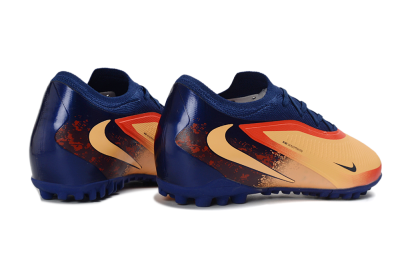 Nike Phantom 6 Elite Low TF Artificial Turf Soccer Shoes - Orange/Navy Blue/Crimson Red