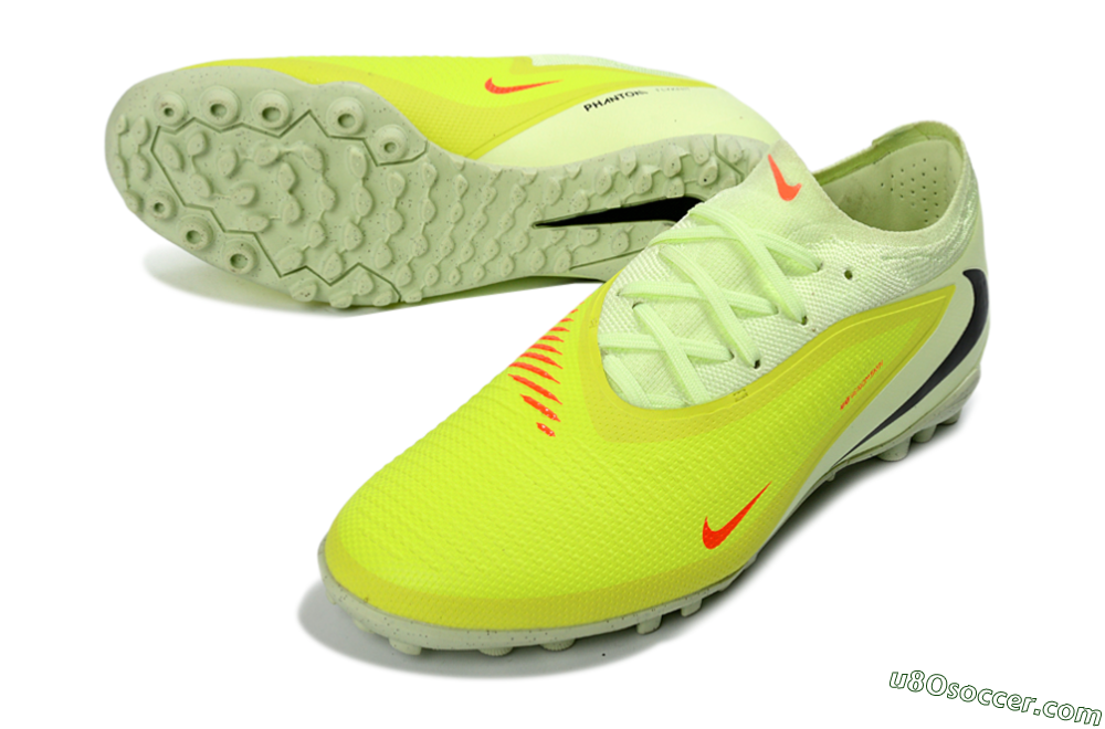 Nike Phantom 6 Elite Low TF Artificial Turf Soccer Shoes - Yellow/Neon Yellow/Frosted Black 3