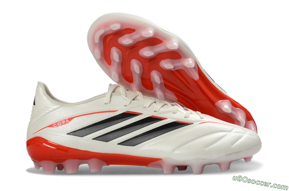 Adidas Copa Pure 3 Elite AG Artificial Grass Soccer Cleats - White/Scarlet/Black 1