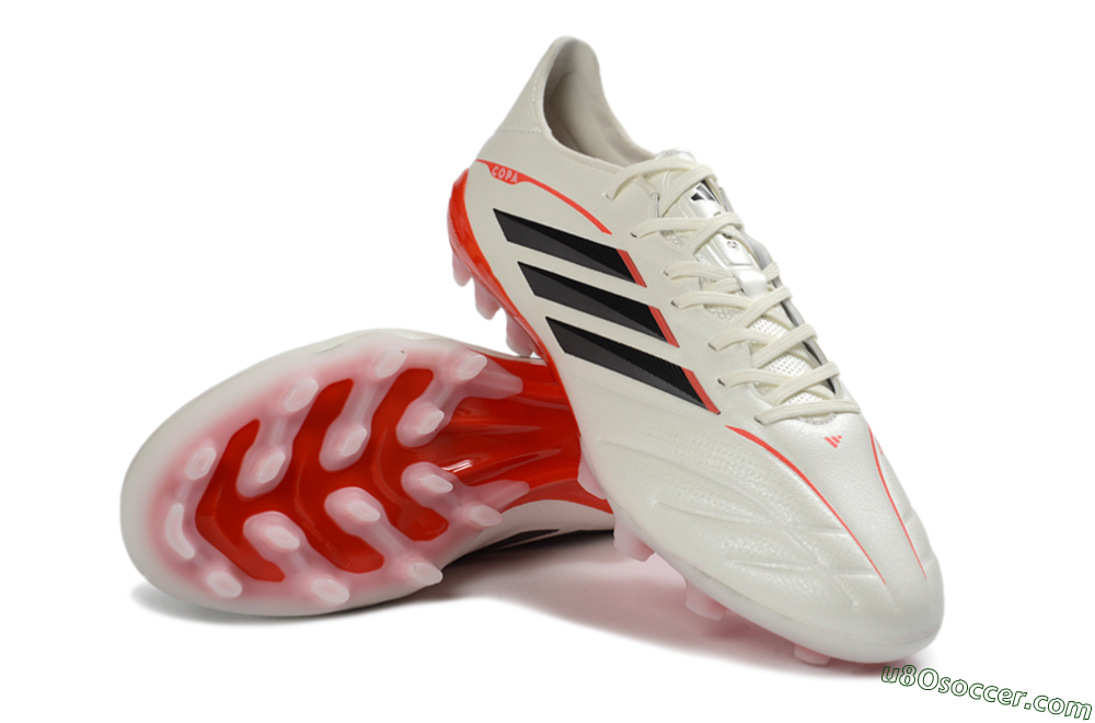 Adidas Copa Pure 3 Elite AG Artificial Grass Soccer Cleats - White/Scarlet/Black 3