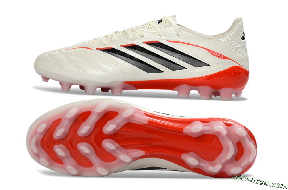 Adidas Copa Pure 3 Elite AG Artificial Grass Soccer Cleats - White/Scarlet/Black 0