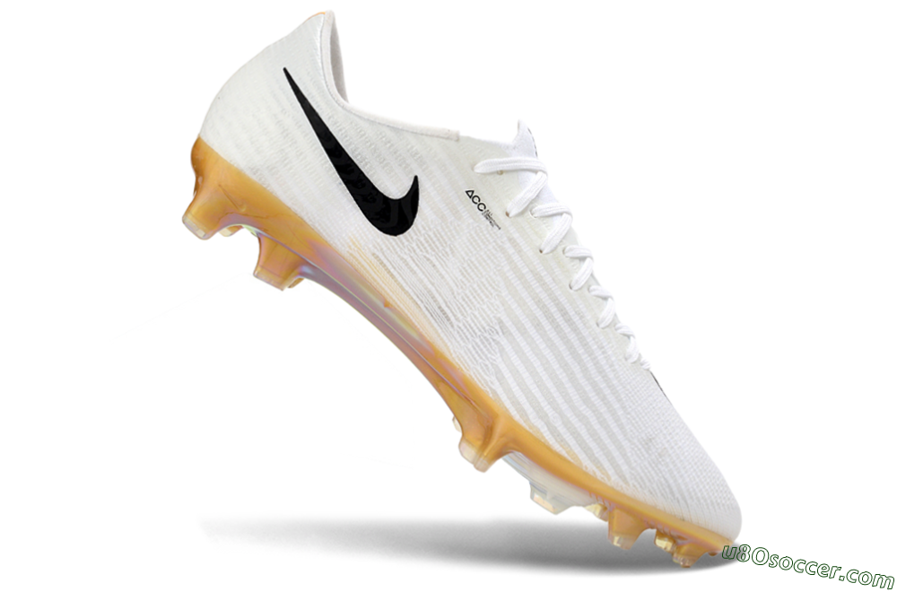 Nike Air Zoom Mercurial Superfly 11 FG Firm Ground Soccer Cleats - White/Iridescent Yellow/Black 4
